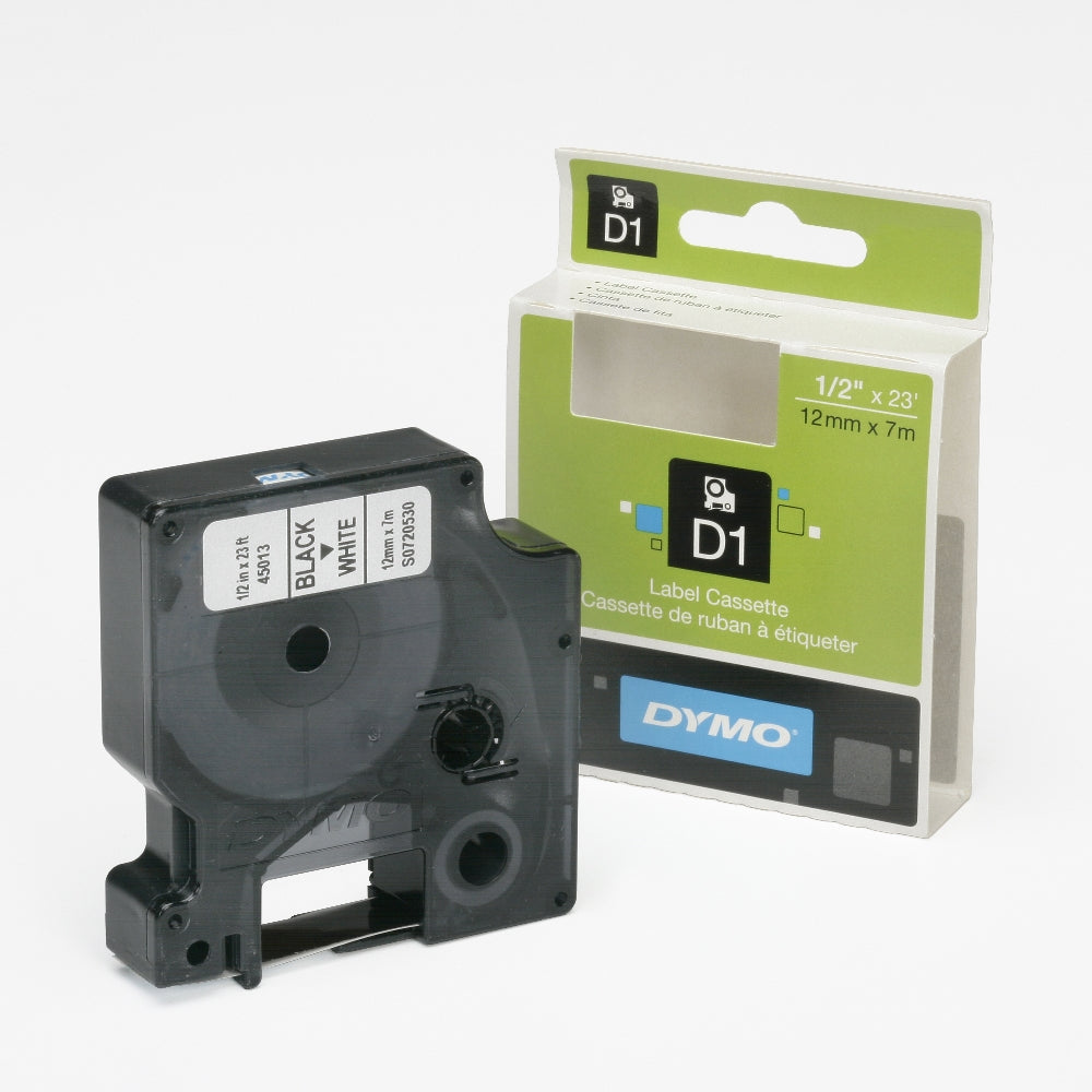 Image of Dymo® SKILCRAFT® Standard Label Cassette, 1/2" x 24', Black on White, Case of 14