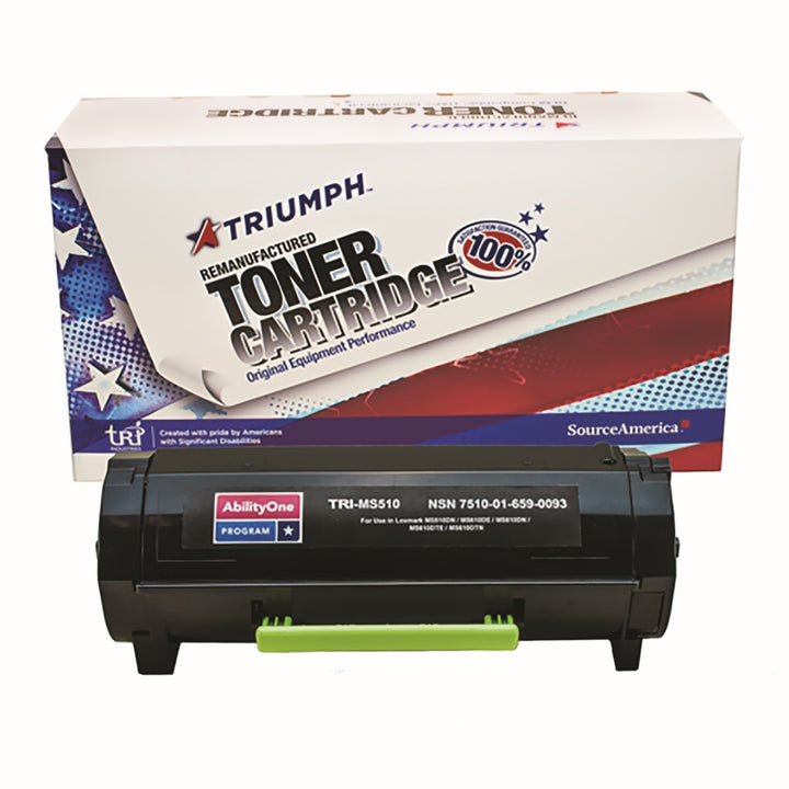 Image of SKILCRAFT® Remanufactured Ultra High Yield Toner Cartridge for Lexmark MS510/MS610/MX510/MX610, Page Yield 20k, Black