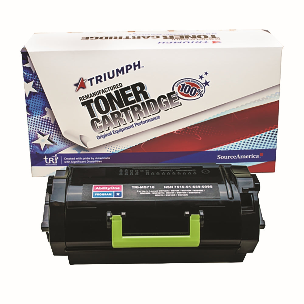 Image of SKILCRAFT® Remanufactured High Yield Toner Cartridge for Lexmark MS710/MS711/MS810/MX710/MX810/MX811, Page Yield 25k, Black