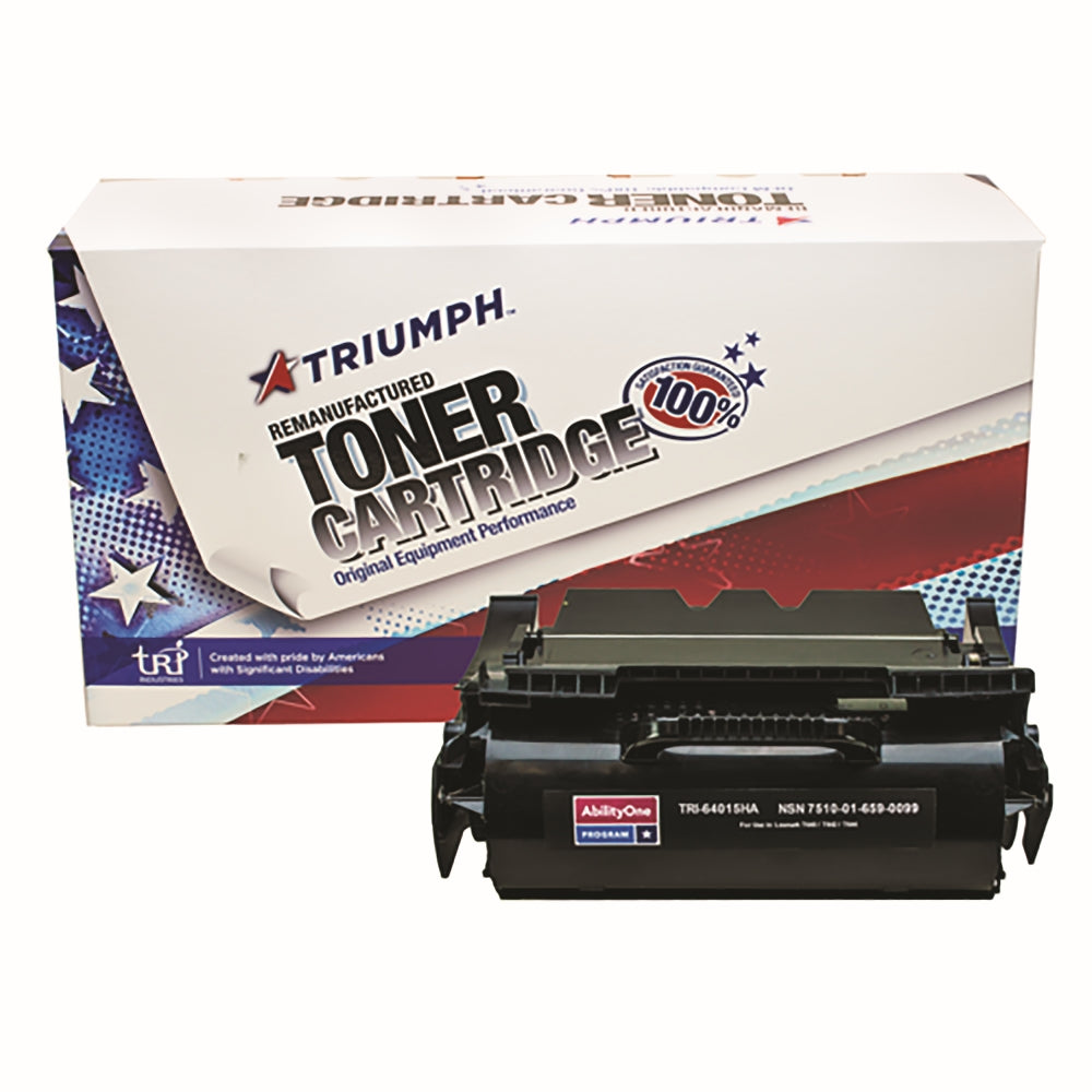 Image of SKILCRAFT® Remanufactured High Yield Toner Cartridge for Lexmark T640/T642/T644/X642/X644/X646, Page Yield 21k, Black