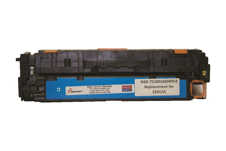 Image of SKILCRAFT® Remanufactured Toner Cartridge for HP CE411A (HP 305A), Page Yield 2.6k, Cyan