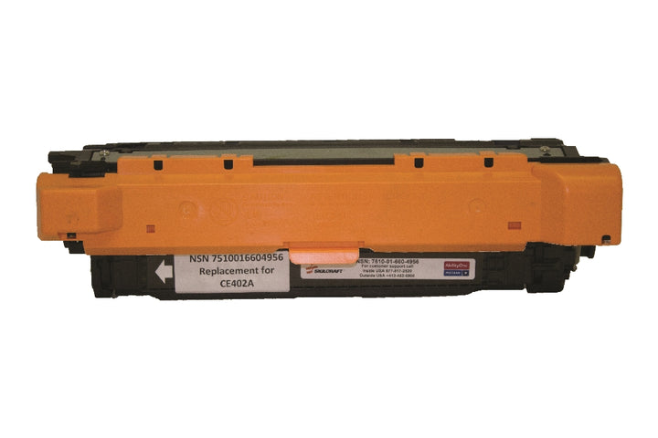 Image of SKILCRAFT® Remanufactured Toner Cartridge for HP CE402A (HP 507A), Page Yield 6k, Yellow