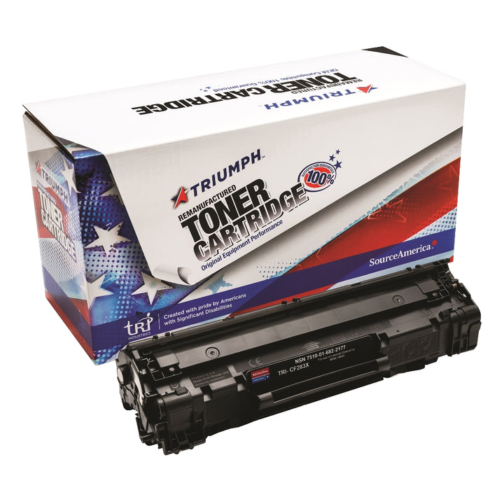 Image of SKILCRAFT® Remanufactured High Yield Toner Cartridge for HP CF283X (HP 83X), Page Yield 2.2k, Black
