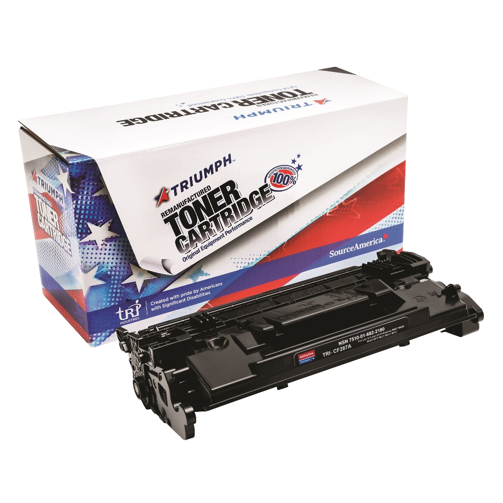 Image of SKILCRAFT® Remanufactured Toner Cartridge for HP CF287A (HP 87A), Page Yield 9k, Black