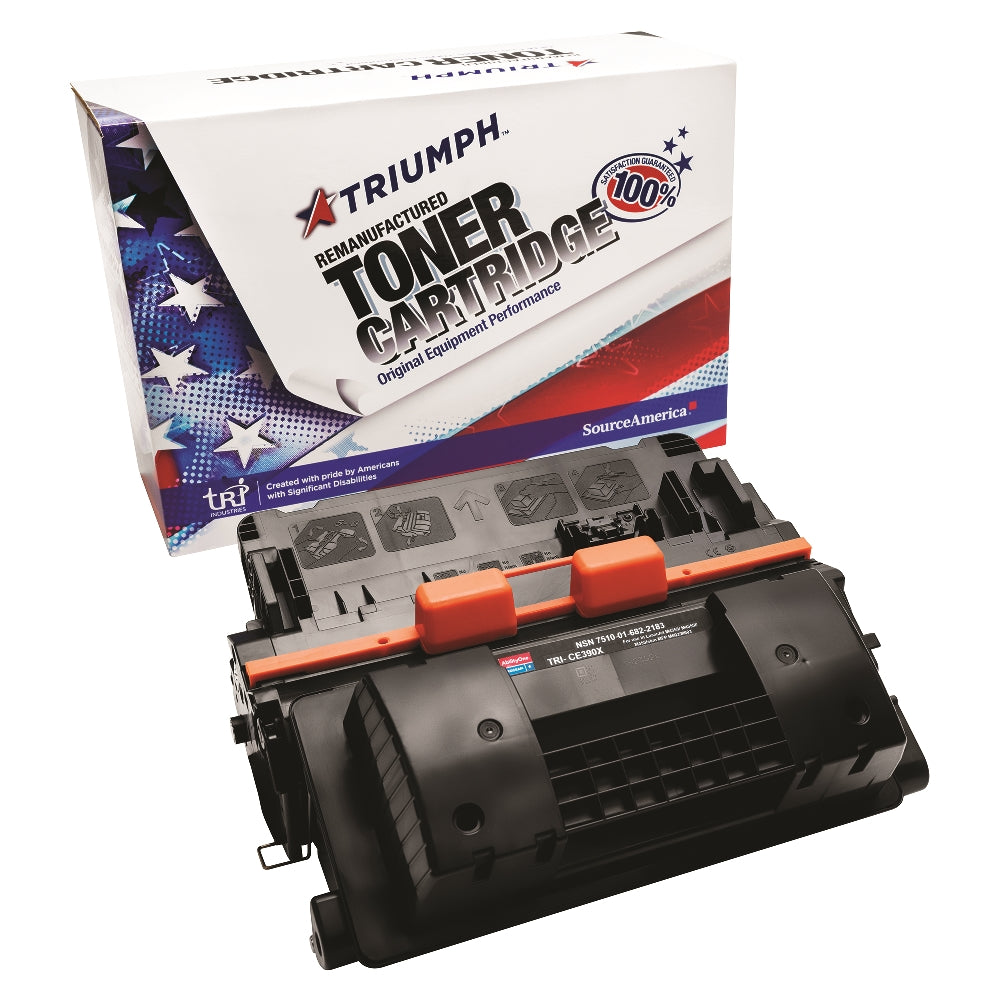 Image of SKILCRAFT® Remanufactured High Yield Toner Cartridge for HP CE390X (HP 90X), Page Yield 24k, Black