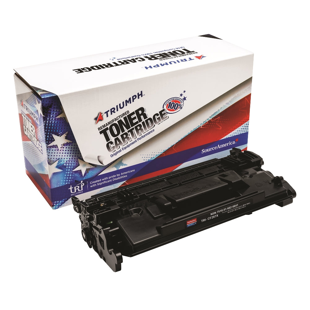 Image of SKILCRAFT® Remanufactured High Yield Toner Cartridge for HP CF287X (HP 87X), Page Yield 18k, Black