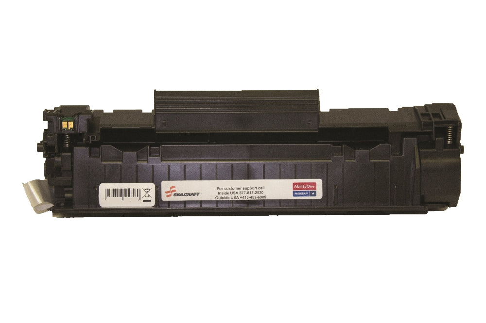 Image of SKILCRAFT® Remanufactured Extended Yield Toner Cartridge for HP CB436A (HP 36X), Page Yield 3k, Black