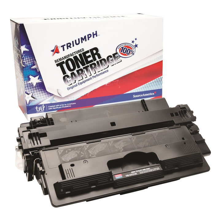 Image of SKILCRAFT® Remanufactured High Yield Toner Cartridge for HP CF214X (HP 14X), Page Yield 17.5k, Black