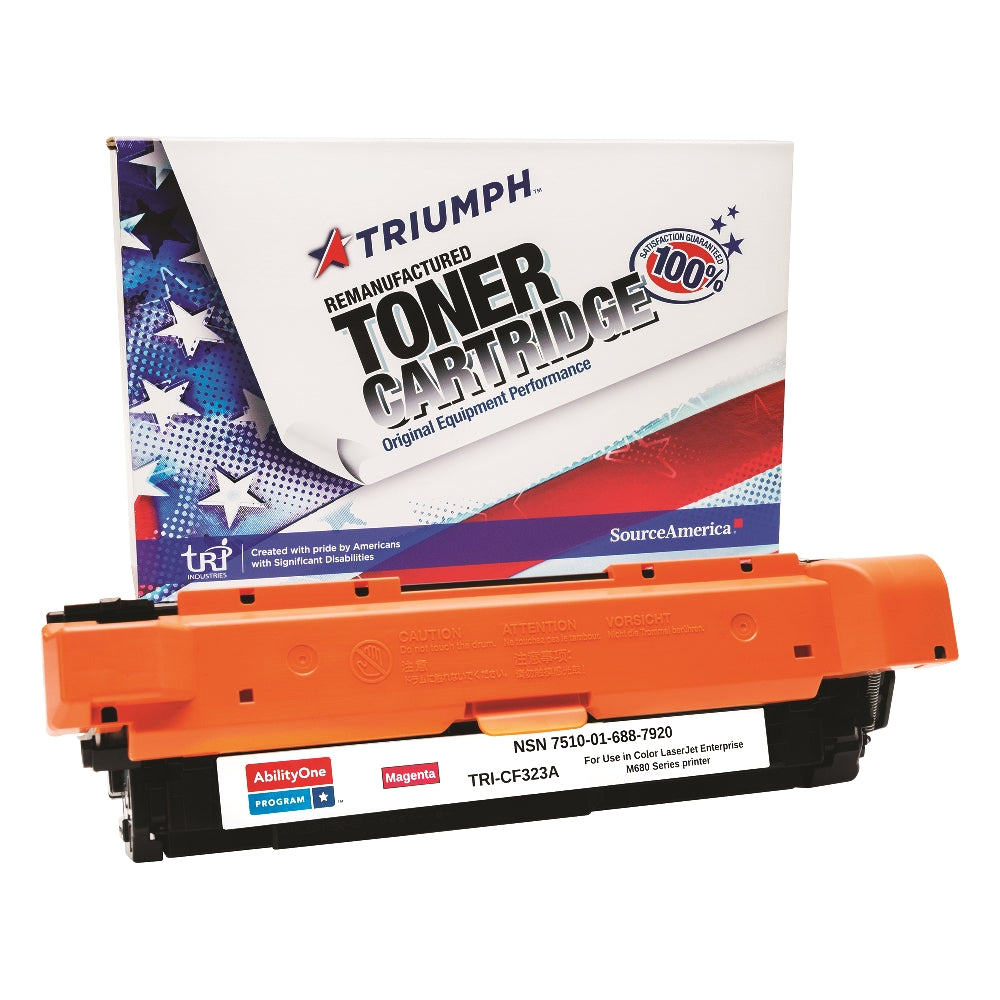 Image of SKILCRAFT® Remanufactured Toner Cartridge for HP CF323A (HP 653A), Page Yield 16.5k, Magenta