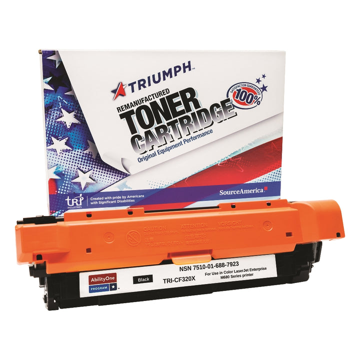 Image of SKILCRAFT® Remanufactured High Yield Toner Cartridge for HP CF320X (HP 653X), Page Yield 21k, Black