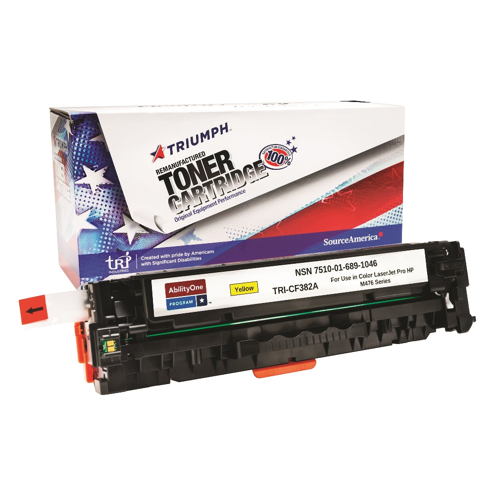 Image of SKILCRAFT® Remanufactured Toner Cartridge for HP CF382A (HP 312A), Page Yield 2.7k, Yellow