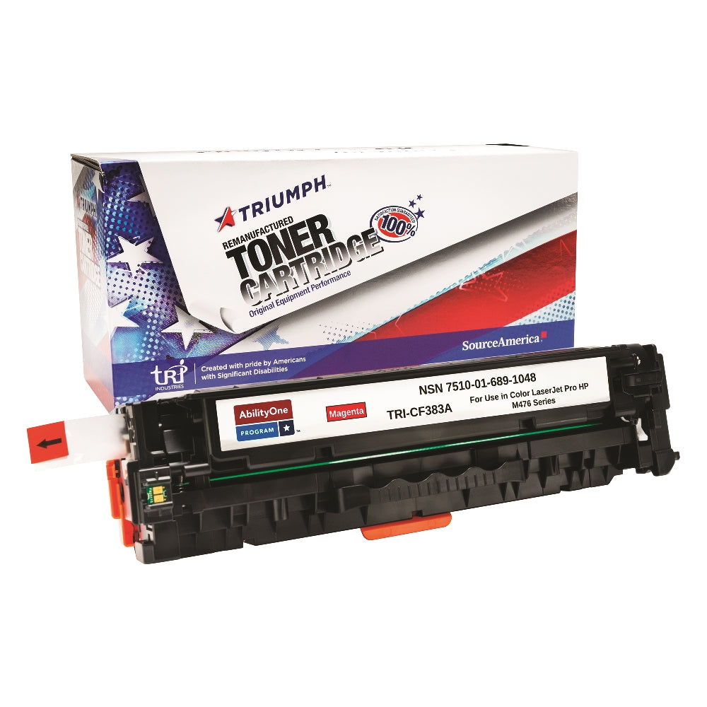 Image of SKILCRAFT® Remanufactured Toner Cartridge for HP CF383A (HP 312A), Page Yield 2.7k, Magenta
