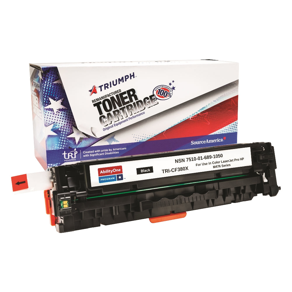 Image of SKILCRAFT® Remanufactured High Yield Toner Cartridge for HP CF380X (HP 312X), Page Yield 4.4k, Black