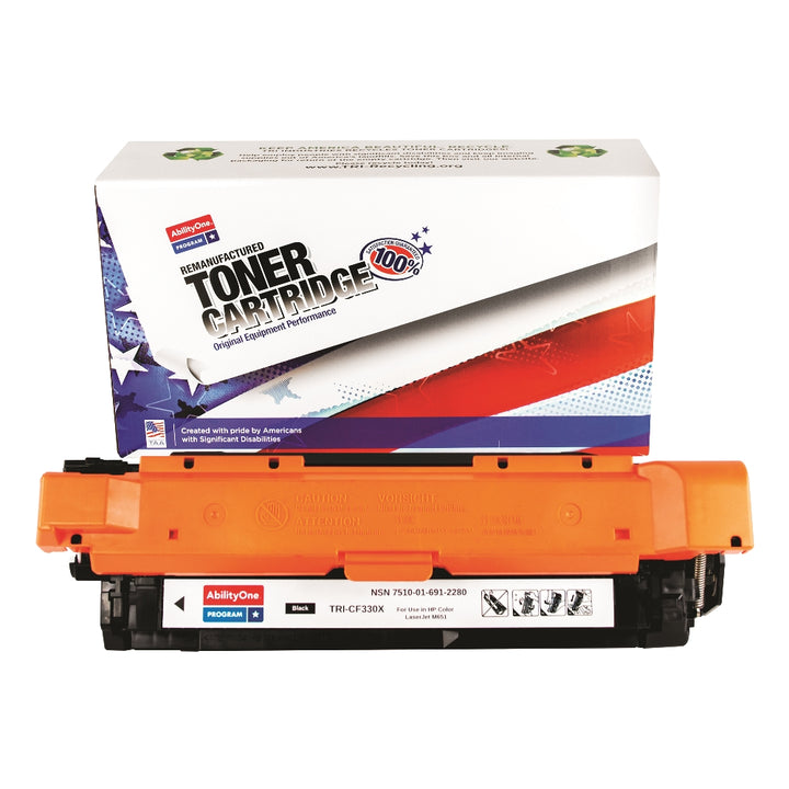 Image of SKILCRAFT® Remanufactured High Yield Toner Cartridge for HP CF330X (HP 654X), Page Yield 20.5k, Black