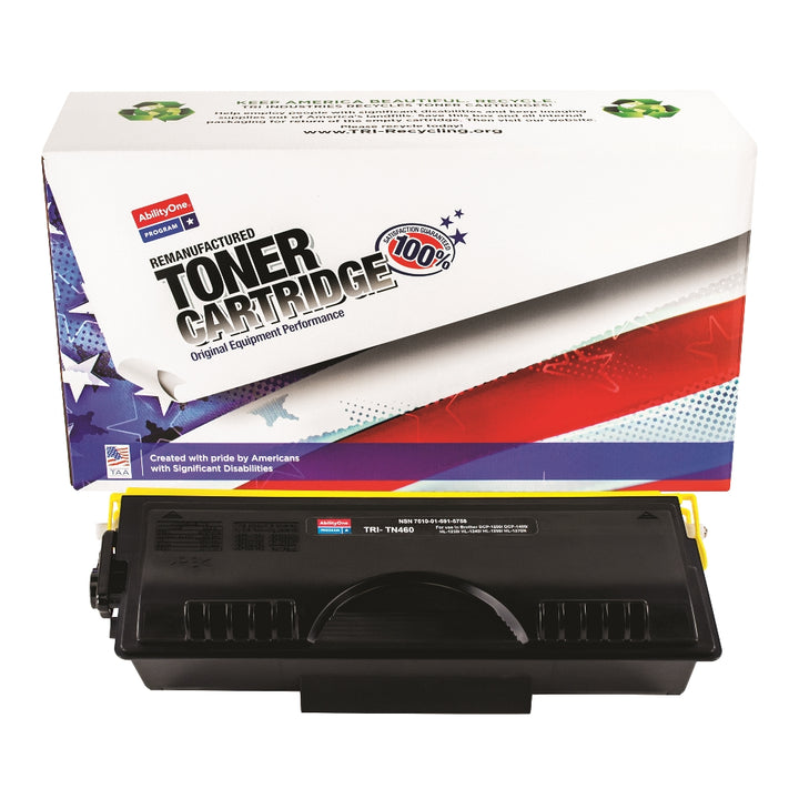 Image of SKILCRAFT® Remanufactured High Yield Toner Cartridge for Brother TN460, Page Yield 6k, Black