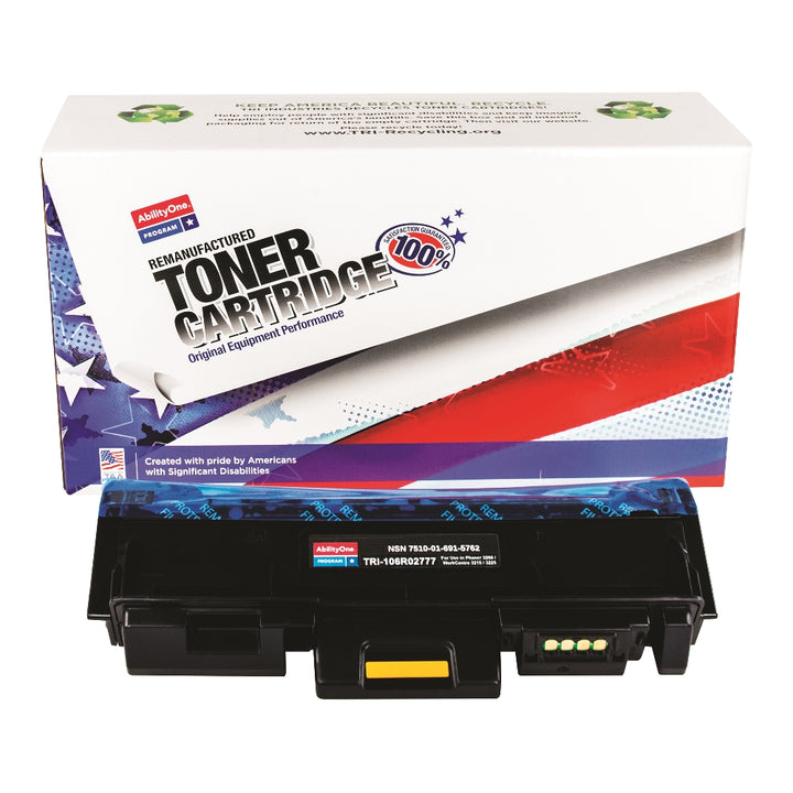 Image of SKILCRAFT® Remanufactured High Yield Toner Cartridge for Xerox 106R02777, Page Yield 3k, Black