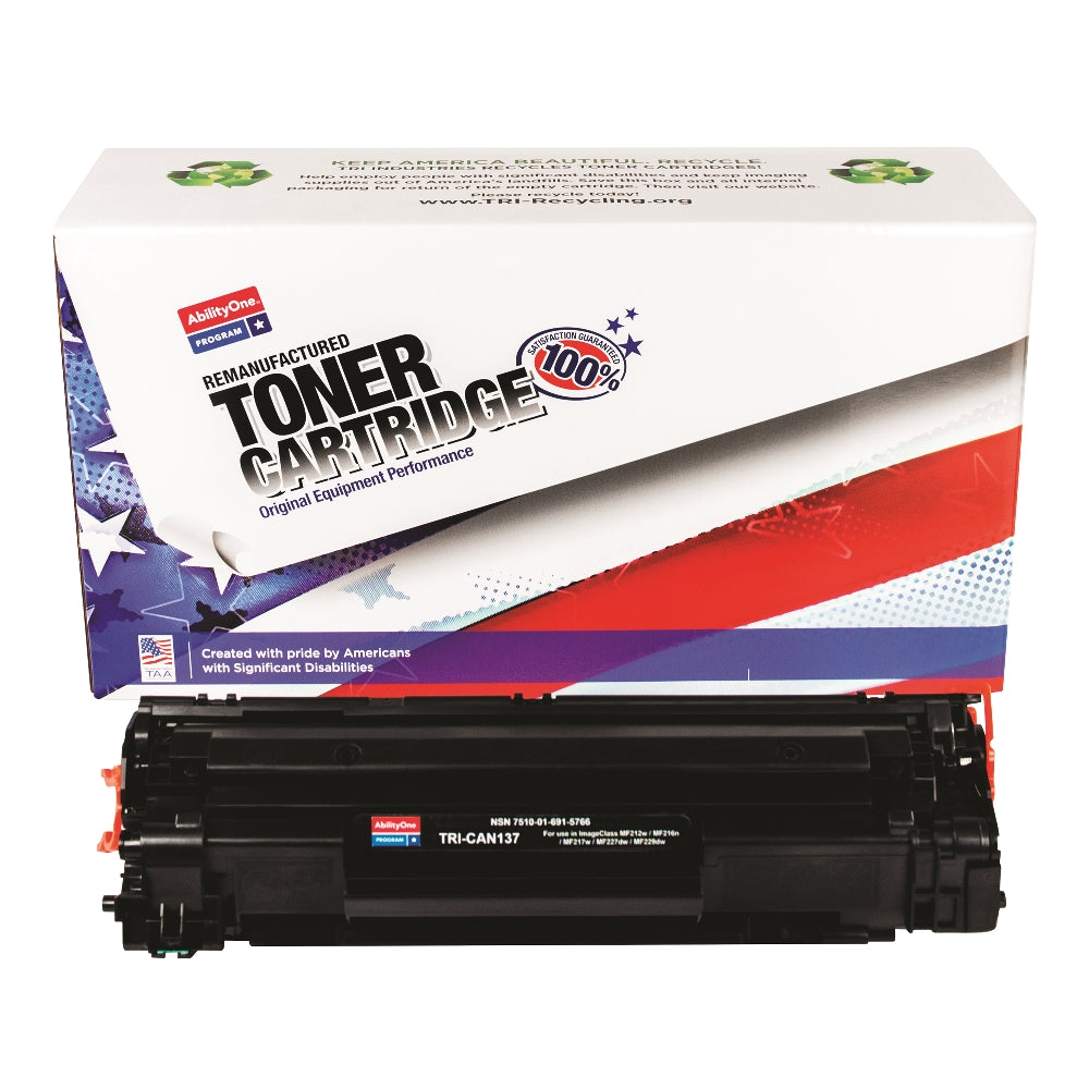 Image of SKILCRAFT® Remanufactured Toner Cartridge for Canon 9435B001AA (137), Page Yield 2.4k, Black