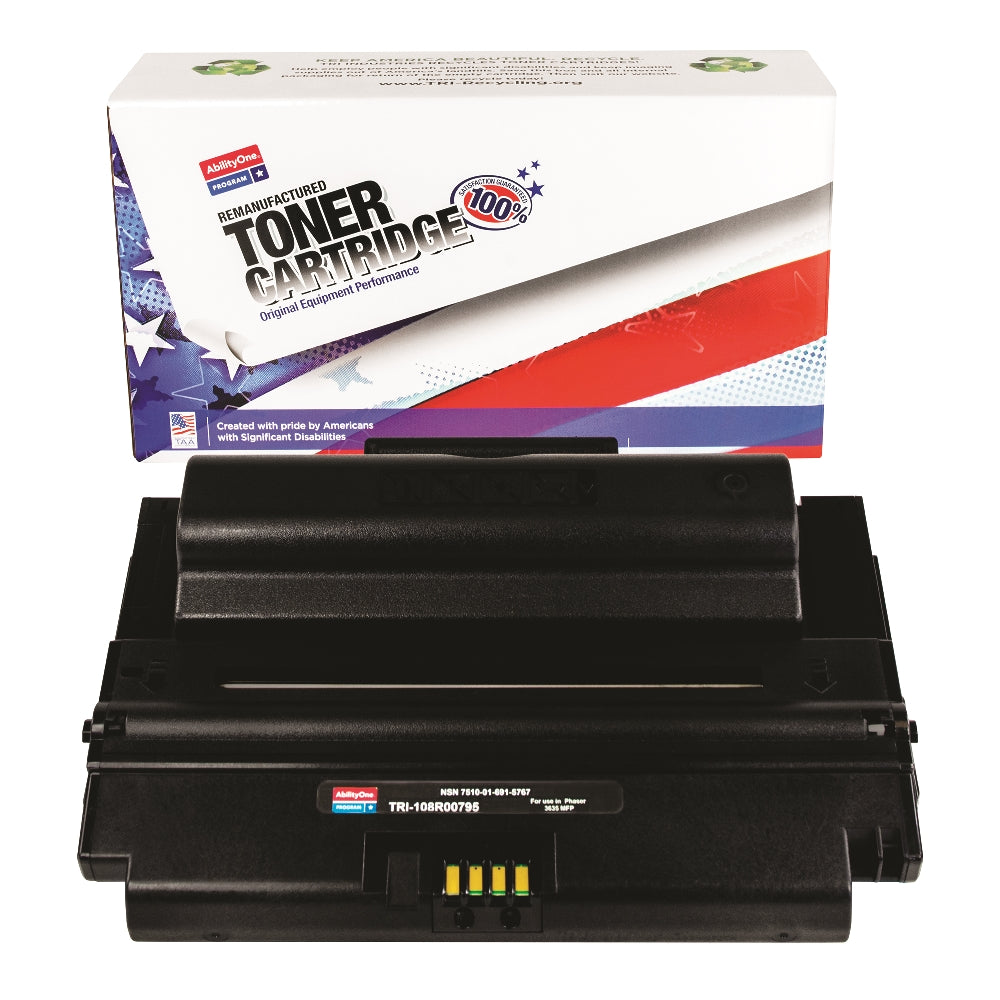 Image of SKILCRAFT® Remanufactured High Yield Toner Cartridge for Xerox 108R00795/108R00793, Page Yield 10k, Black