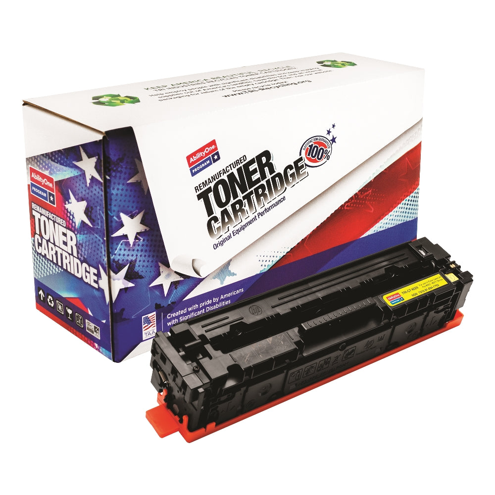 Image of SKILCRAFT® Remanufactured High Yield Toner Cartridge for HP CF402X (HP 201X), Page Yield 2.3k, Yellow