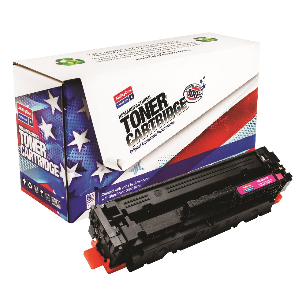 Image of SKILCRAFT® Remanufactured High Yield Toner Cartridge for HP CF413X (HP 410X), Page Yield 5k, Magenta