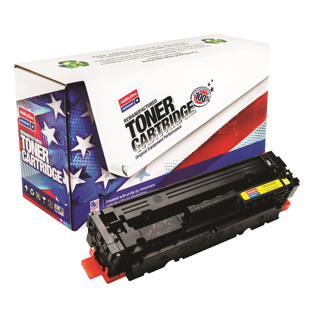 Image of SKILCRAFT® Remanufactured High Yield Toner Cartridge for HP CF412X (HP 410X), Page Yield 5k, Yellow