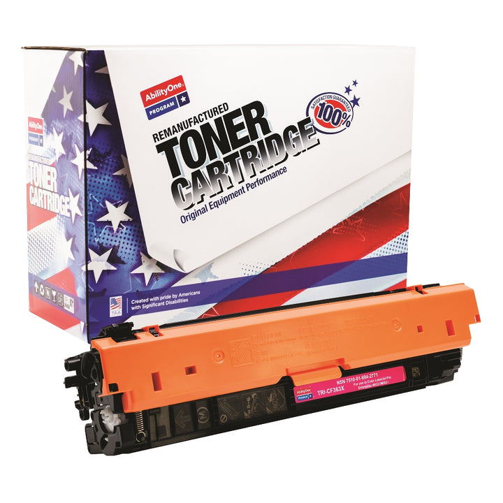 Image of SKILCRAFT® Remanufactured High Yield Toner Cartridge for HP CF363X (HP 508X), Page Yield 9.5k, Magenta