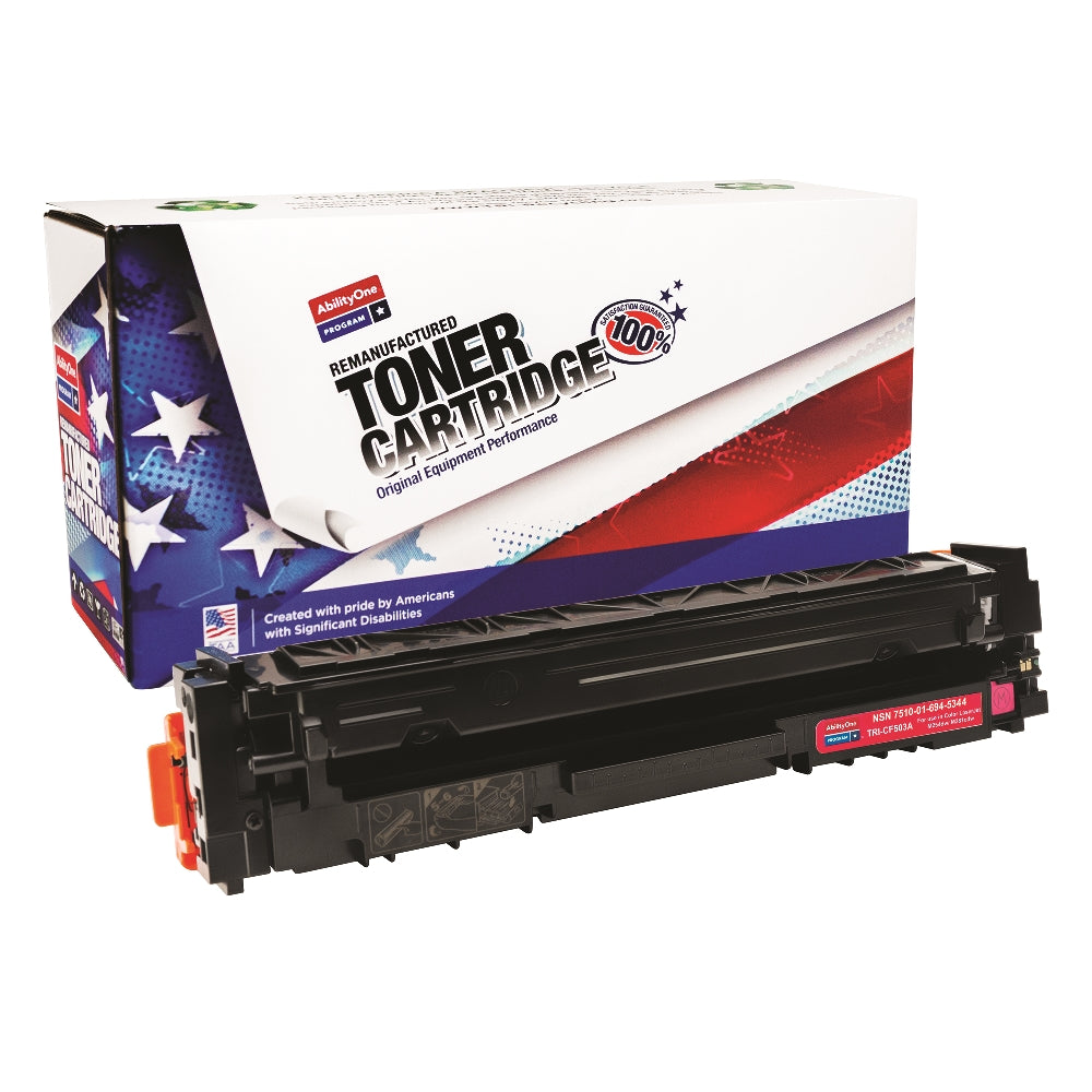 Image of SKILCRAFT® Remanufactured Toner Cartridge for HP CF503A (HP 202A), Page Yield 1.3k, Magenta