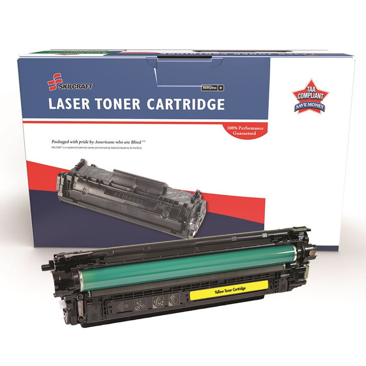 Image of SKILCRAFT® Remanufactured Toner Cartridge for HP CF452A (HP 655A), Page Yield 10.5k, Yellow