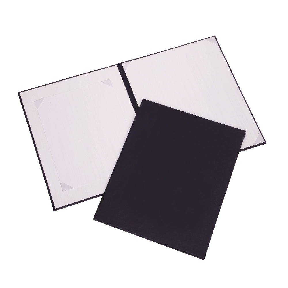 Image of Awards Certificate Binder, Satin Finish, Without Seal, 11.5" x 14.5", Navy Blue, Case of 25