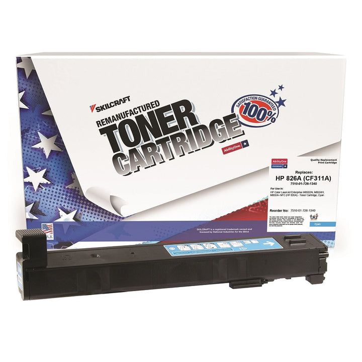 Remanufactured Toner Cartridge for HP CF311A - Page Yield 31,500 - Cyan, 1 Each