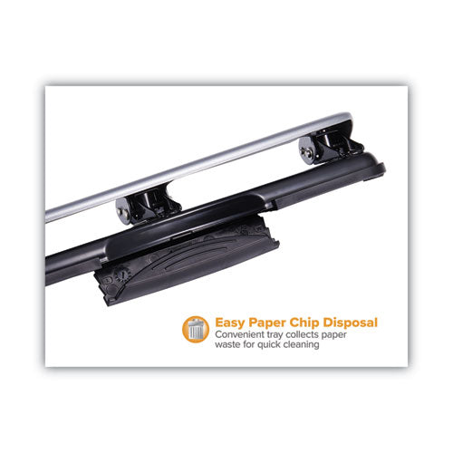 Image of Bostitch® ACI2101 12-Sheet Ez Squeeze Three-Hole Punch, 9/32" Holes, Black/silver
