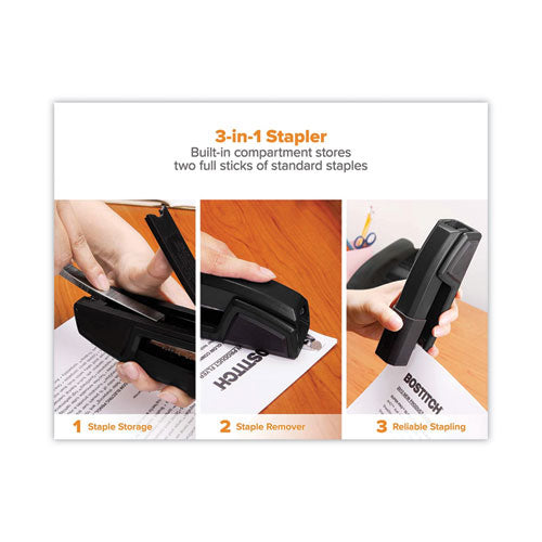 Image of Bostitch® B777-BLK Epic Stapler, 25-Sheet Capacity, Black