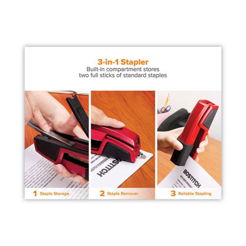Image of Bostitch® B777-RED Epic Stapler, 25-Sheet Capacity, Red