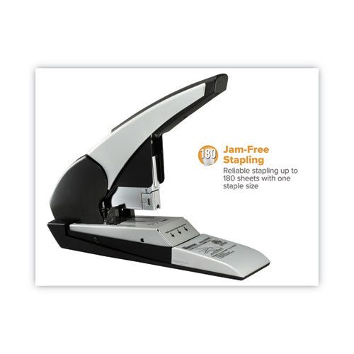 Image of Bostitch® B380HD Auto 180 Xtreme Duty Automatic Stapler, 180-Sheet Capacity, Silver/black