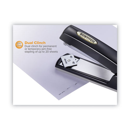 Image of BostitchÂ® Professional Antimicrobial Executive Stapler, 20-Sheet Capacity, Black