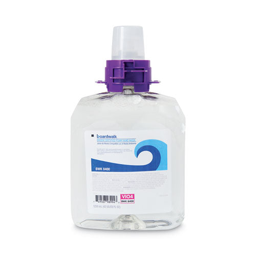 Image of Boardwalk® 6165-04-GCE00VL Green Certified Foam Hand Soap, Unscented, 1,250 mL Refill, 4/Carton
