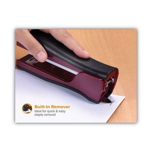 Image of Bostitch® BOSB696RMAG Dynamo Stapler, 20-Sheet Capacity, Wine Metallic
