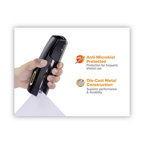 Image of BostitchÂ® Professional Antimicrobial Executive Stapler, 20-Sheet Capacity, Black