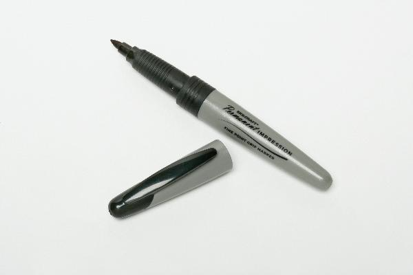 Image of SKILCRAFT® Permanent Impression Marker, Fine Point, Black Ink