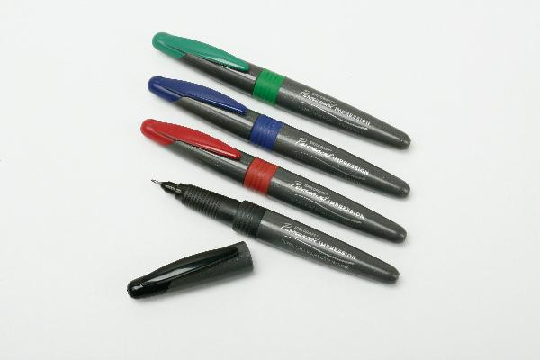 Image of SKILCRAFT® Permanent Impression Marker, Ultra Fine Point, Black/Blue/Green/Red Ink