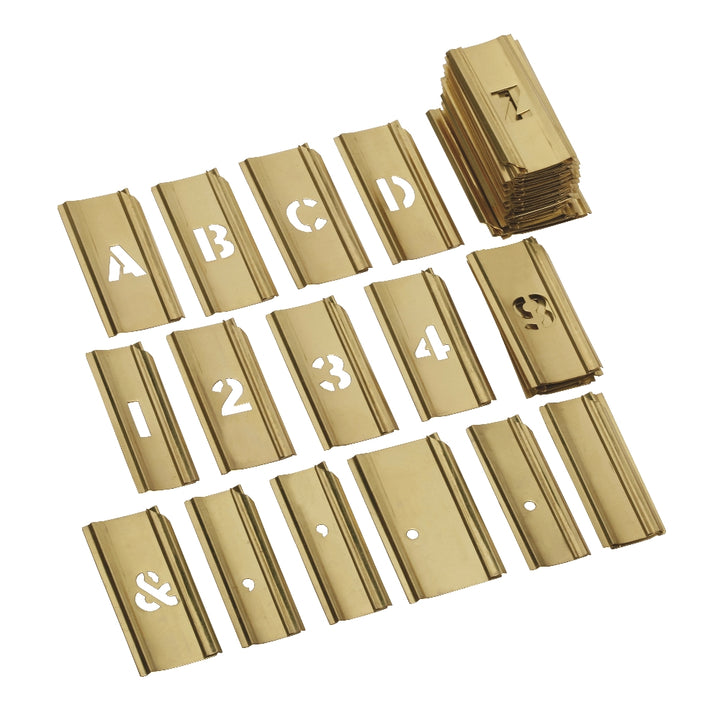 Brass Stencil Set, 1-1/2"