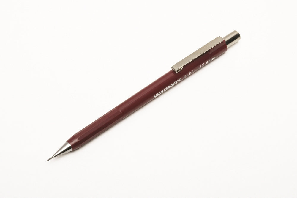 Image of SKILCRAFT® Fidelity™ Fidelity Push-Action Mechanical Pencil, Fine Point, Burgundy