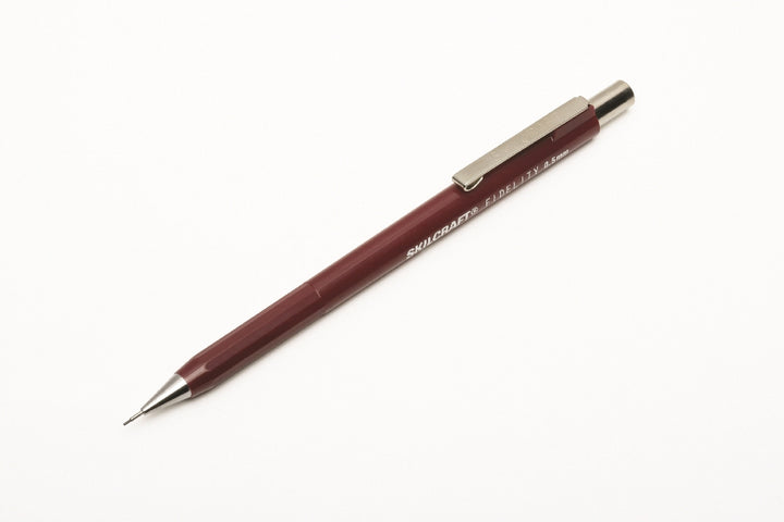 Image of SKILCRAFT® Fidelity™ Fidelity Push-Action Mechanical Pencil, Fine Point, Burgundy