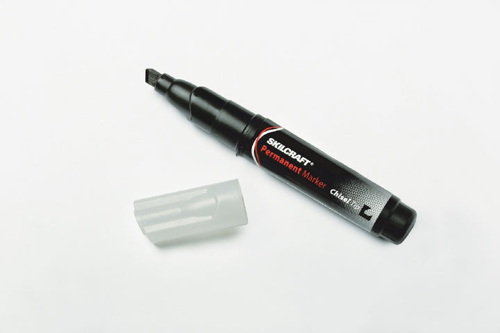 Image of SKILCRAFT® Large Permanent Marker, Chisel Tip, Black Ink