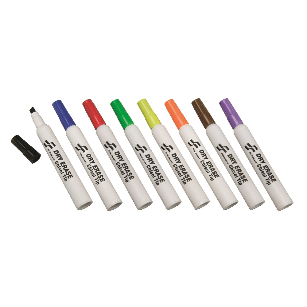 Image of SKILCRAFT® Dry Erase Marker, Chisel Tip, 8 Color Set
