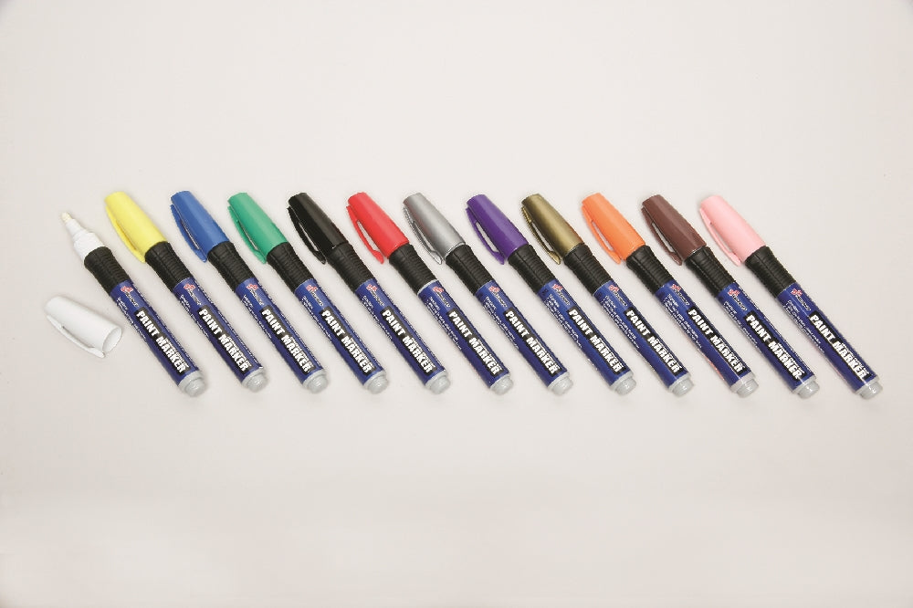 Image of SKILCRAFT® Paint Markers, Medium Point, 12 Color Set, Case of 12 Sets