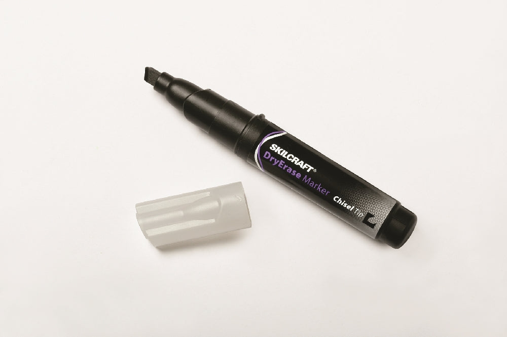 Image of SKILCRAFT® Dry Erase Marker, Chisel Tip, Black Ink
