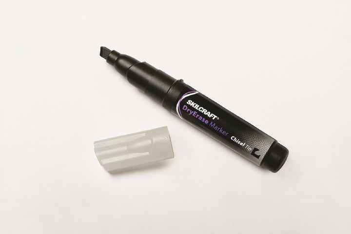 Image of SKILCRAFT® Dry Erase Marker, Chisel Tip, Black Ink