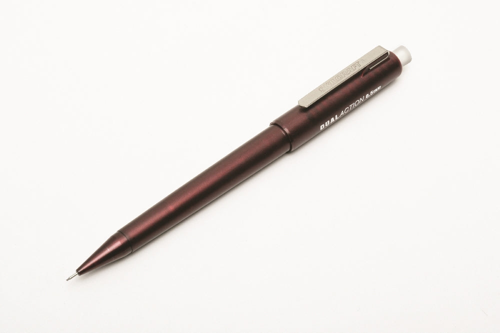 Image of SKILCRAFT® Dual-Action Mechanical Pencil, Fine Point, Burgundy