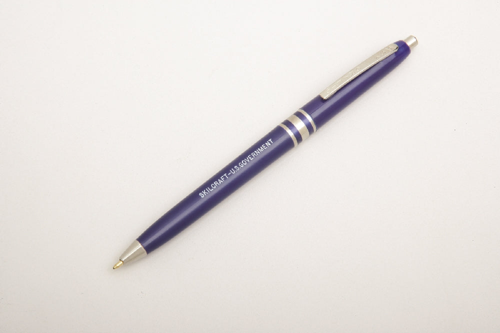 Image of SKILCRAFT® U.S. Government Pen, Blue Ink, Fine Point, Case of 12 Dozen